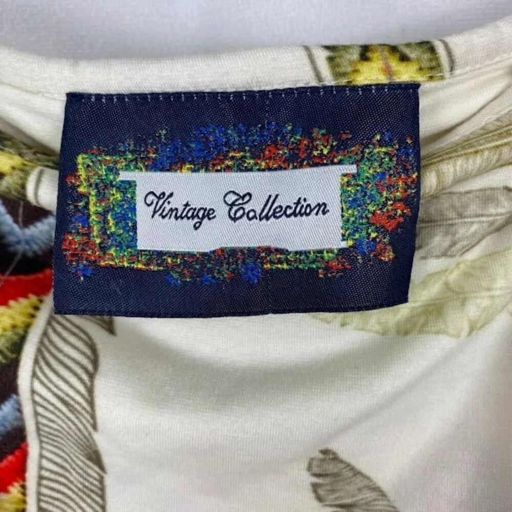 Vintage Collection Shark Tail Feather Tribal Print‎ Skirt Women's Small/ Medium - Picture 13 of 13